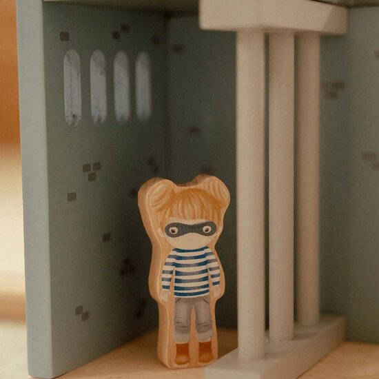 Houten politiebureau &ndash; Blauw &ndash; Essentials - Little Dutch