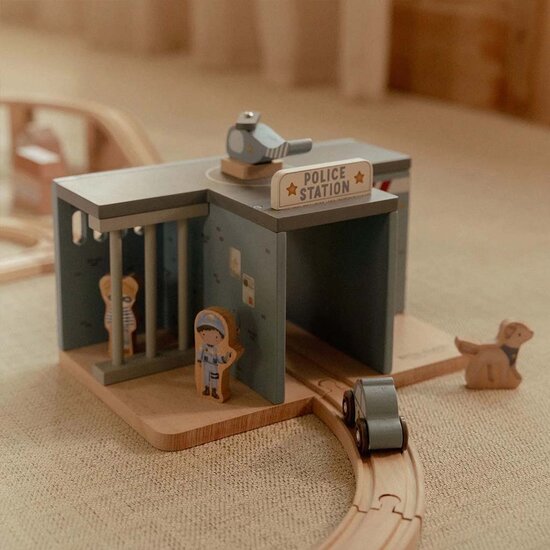 Houten politiebureau &ndash; Blauw &ndash; Essentials - Little Dutch