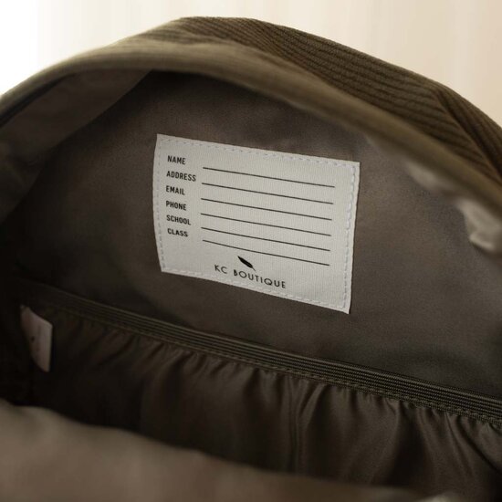 Kinderrugzak Corduroy Forest Green - KC Boutique