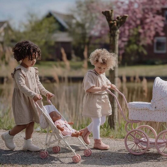 Metalen poppenbuggy - Little Dutch