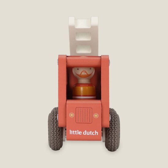 Houten brandweerwagen - Rood - Essentials - Little Dutch