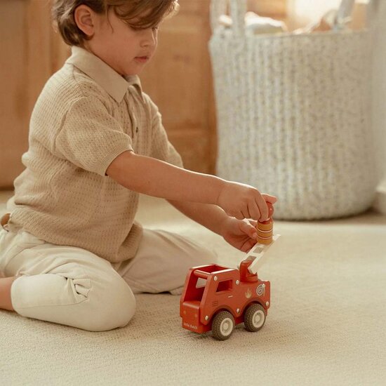 Houten brandweerwagen - Rood - Essentials - Little Dutch