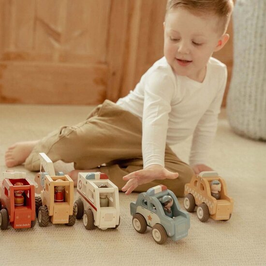 Houten taxi - Geel - Essentials - Little Dutch