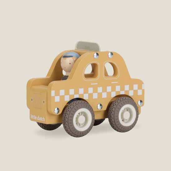 Houten taxi - Geel - Essentials - Little Dutch