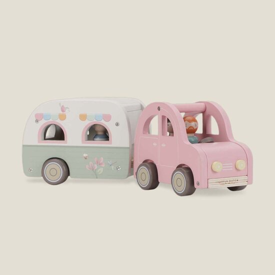 Speelgoed auto met caravan - Essentials - Little Dutch