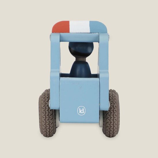 Houten politiewagen &ndash; Blauw &ndash; Essentials - Little Dutch