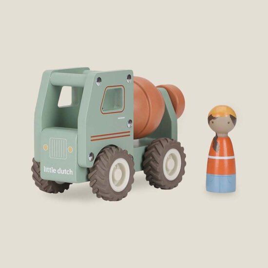 Houten cementwagen - Groen - Essentials - Little Dutch
