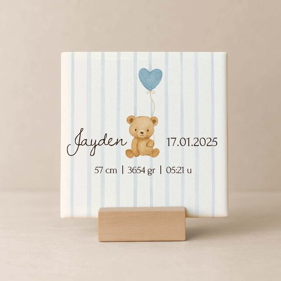 Geboorte tegel&nbsp;- Beer Blauw