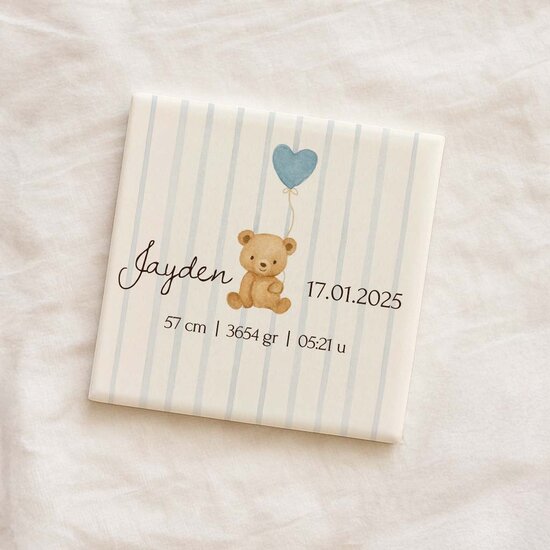 Geboortetegel&nbsp;- Beer Blauw