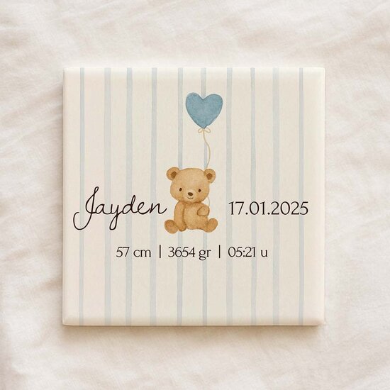 Geboortetegel&nbsp;- Beer Blauw