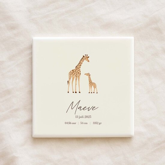 Geboortetegel - Giraffen