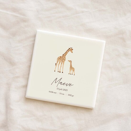 Geboortetegel - Giraffen