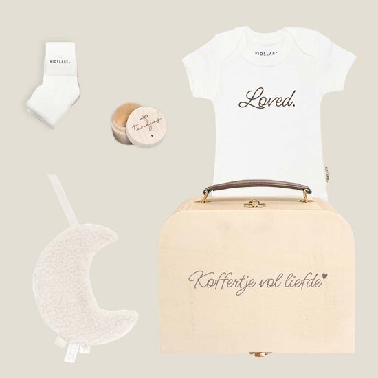 Kraamcadeau koffertje met naam