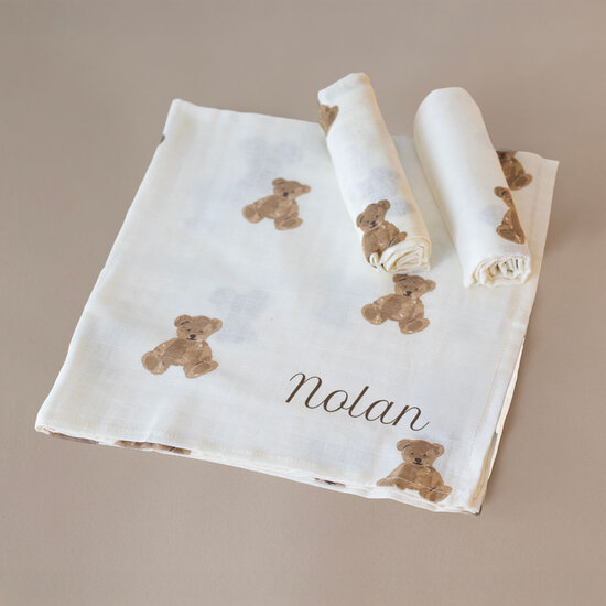 Hydrofiele doeken - 3 stuks - Bear - Jollein