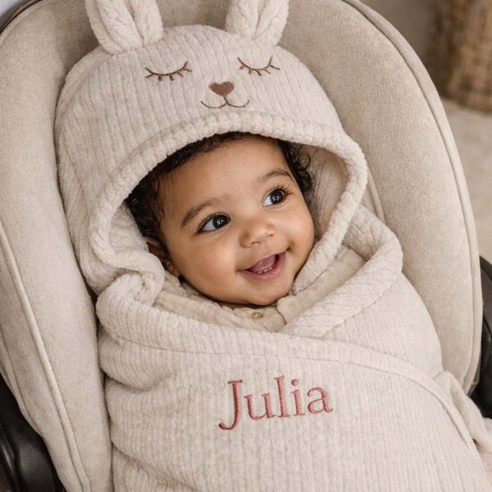 Wikkeldeken - Bunny Rib Oatmeal - Jollein