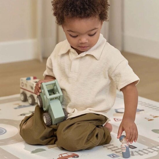 Houten tractor - Groen - Little Dutch