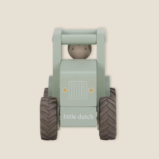 Houten tractor - Groen - Little Dutch