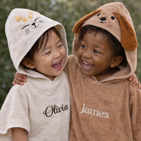 Badponcho Badstof - Diego Dog/Charlie Cat - Jollein