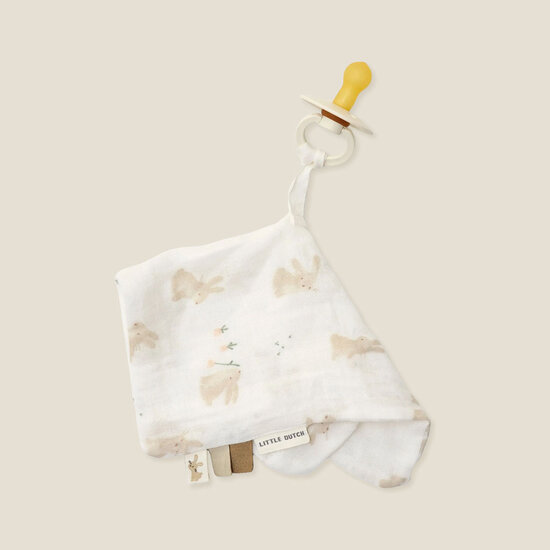 Speendoekje - Wit - Newborn Naturals - Baby Bunny - Little Dutch