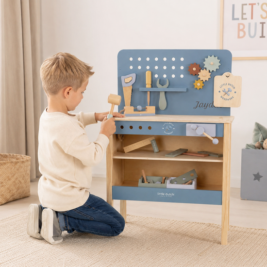 Grote werkbank met naam - Little Dutch