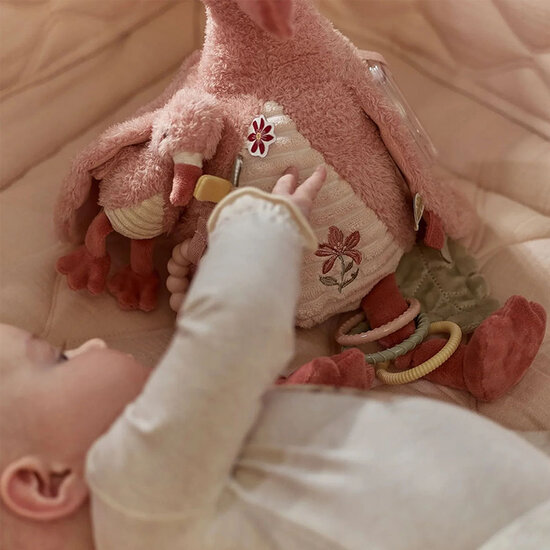 Activiteitenknuffel Flamingo - Roze - Little Dutch