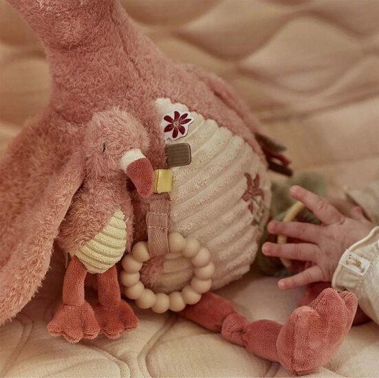 Activiteitenknuffel Flamingo - Roze - Little Dutch