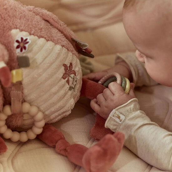 Activiteitenknuffel Flamingo - Roze - Little Dutch