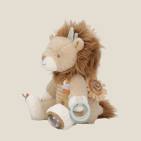 Activiteitenknuffel Leeuw - Geel - Little Dutch