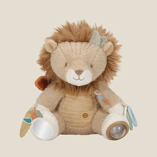 Activiteitenknuffel Leeuw - Geel - Little Dutch