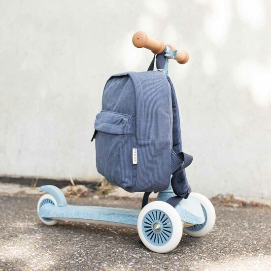 Kidslabel kinderrugzak Corduroy - Grey Blue