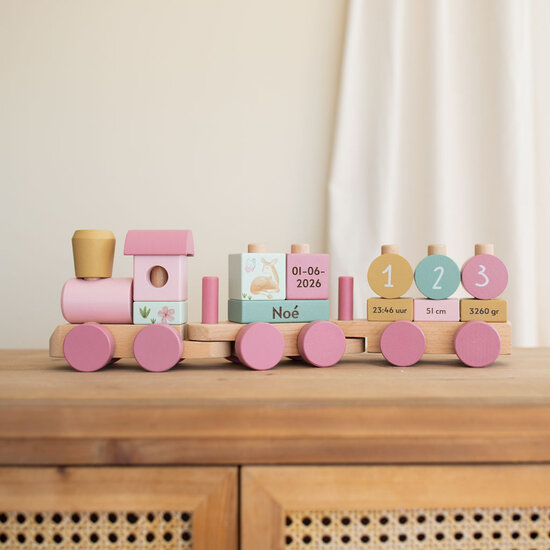 Little Dutch houten trein met naam