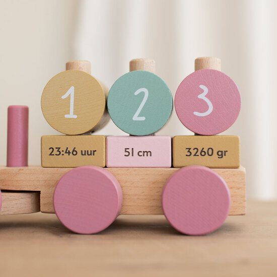 Little Dutch houten trein met naam