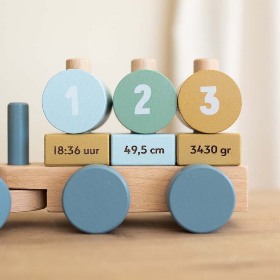 Little Dutch houten trein met naam