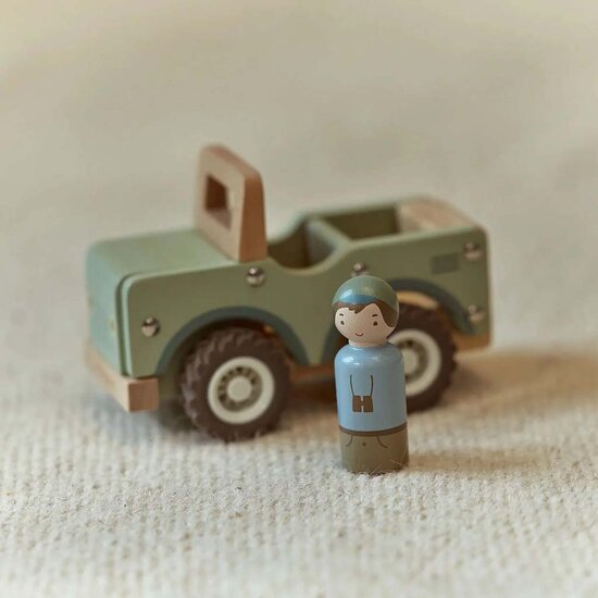 Houten Safari Auto - Groen - Little Dutch
