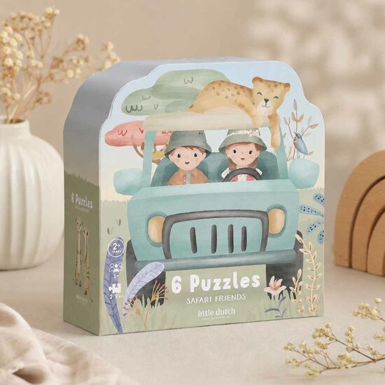 Legpuzzel 6 in 1 - Safari Friends - Little Dutch