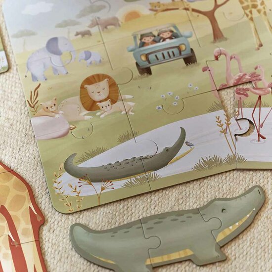 Legpuzzel 6 in 1 - Safari Friends - Little Dutch