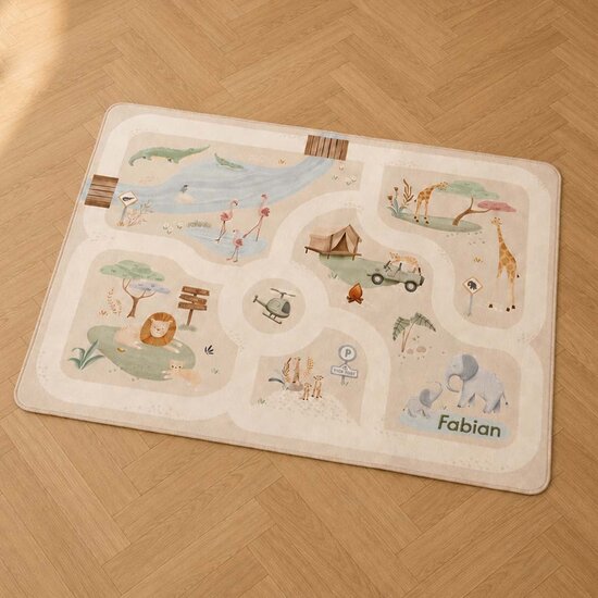 Speelkleed auto&rsquo;s Safari &ndash; Beige &ndash; Little Dutch