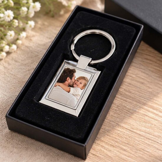 Sleutelhanger met Foto &ndash; Rechthoekig 20 x 28 mm