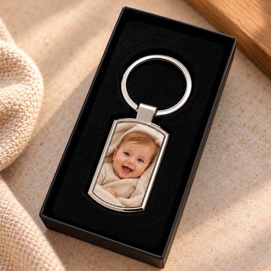 Sleutelhanger met Foto &ndash; Rechthoekig 41 x 19 mm
