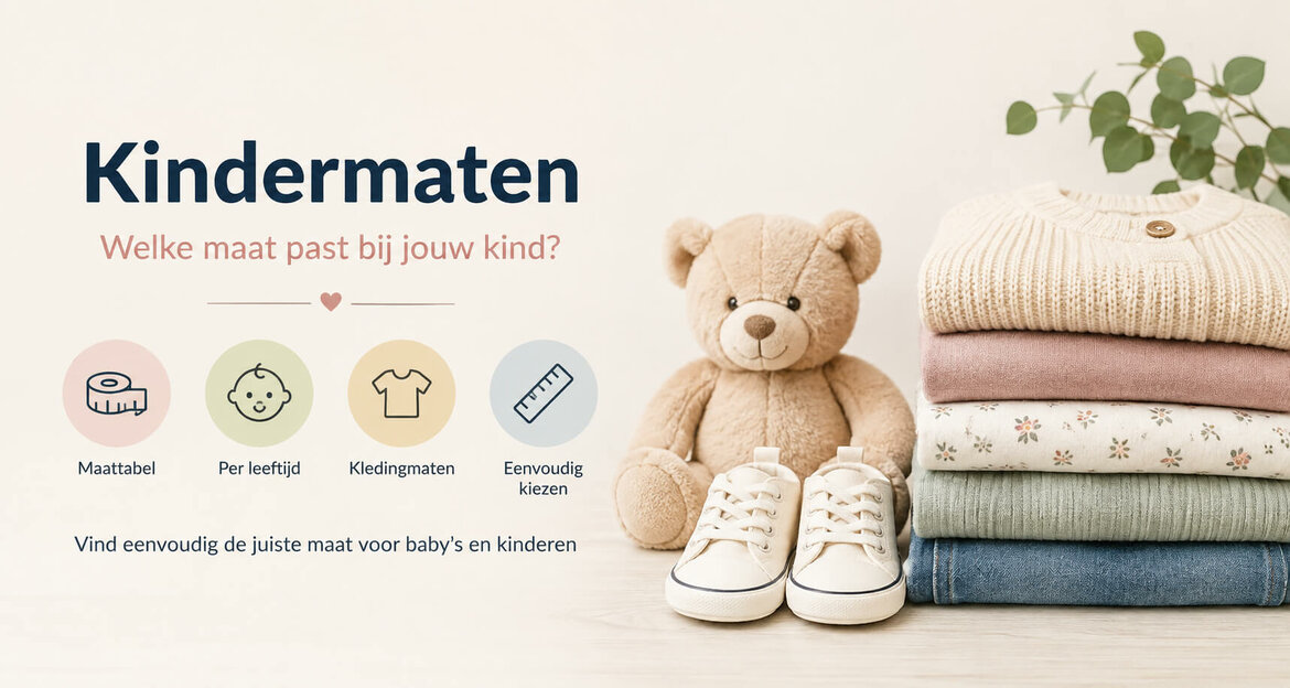 Twijfel je over de juiste kindermaten? Bekijk de handige maattabel per leeftijd