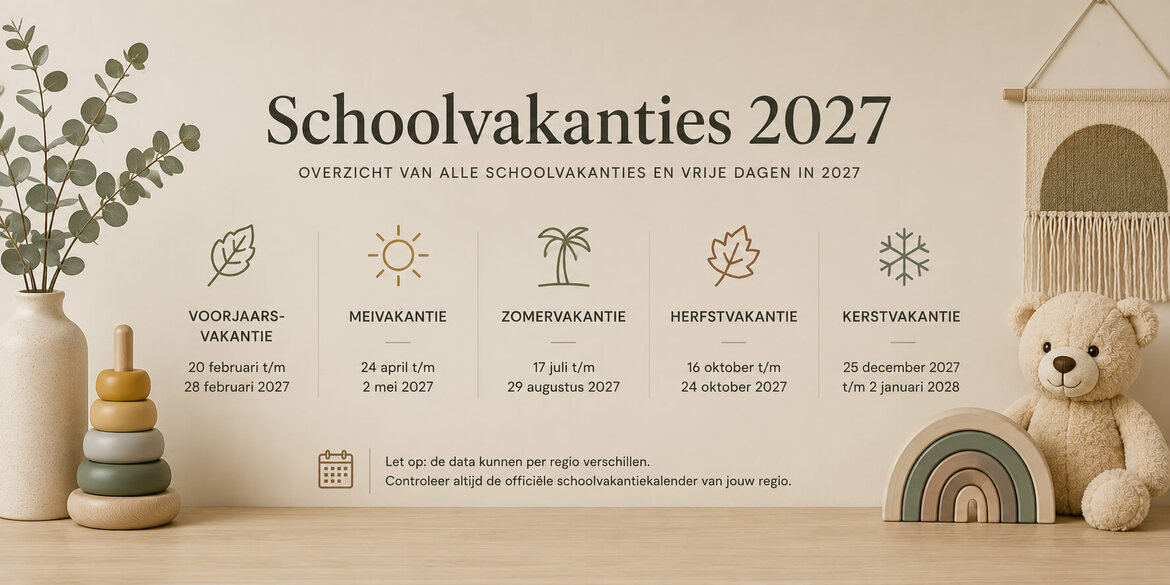 Schoolvakantie 2027: Compleet overzicht met alle data voor Nederland
