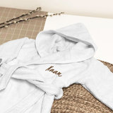 Baby badjas met naam 0-1 jaar (wit)