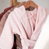 Baby badjas met naam (soft pink)