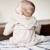 Baby badjas met naam (naturel)