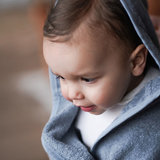 Baby badjas met naam (grey)