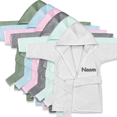 Nieuw Baby badjas met naam! Tekst op een baby badjas. WE-01