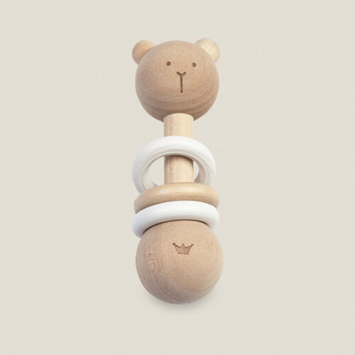 BamBam houten beer rammelaar