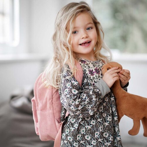 Kinderrugzak Corduroy Soft Pink - KC Boutique Kinderrugzak Corduroy Soft Pink - KC Boutique