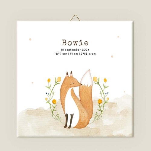 Geboortetegeltje - Vos Geboortetegeltje - Vos