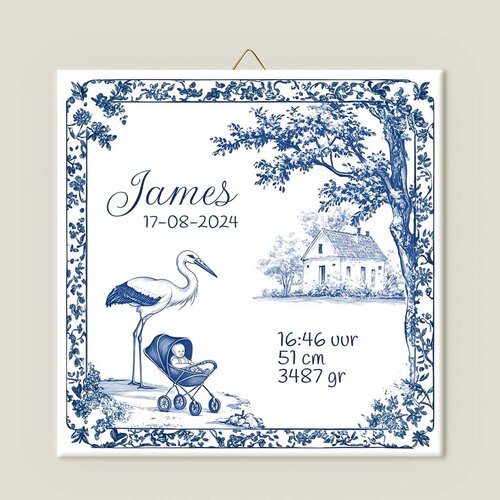 Geboortetegeltje - Delftsblauw